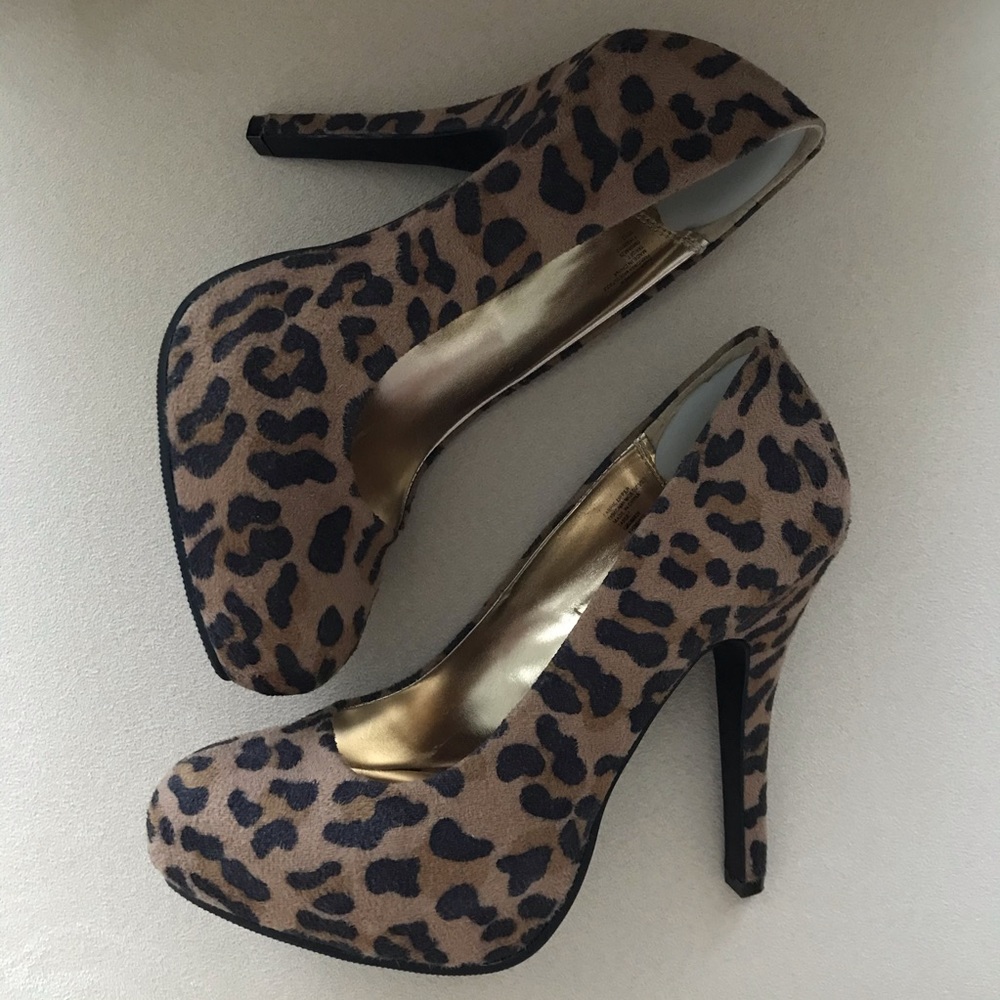 Target Mossimo Leopard Print Platform Heels 7